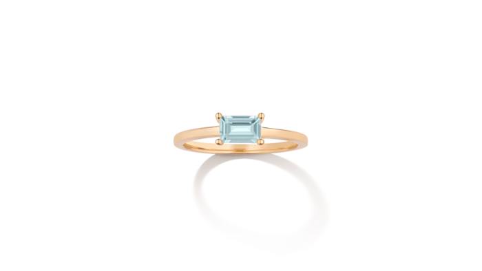 One of The Best Jewelry Gifts for the 2023 Holiday Season Ring Edition, the Aurate Birthstone Baguette Ring available now at Aurate New York